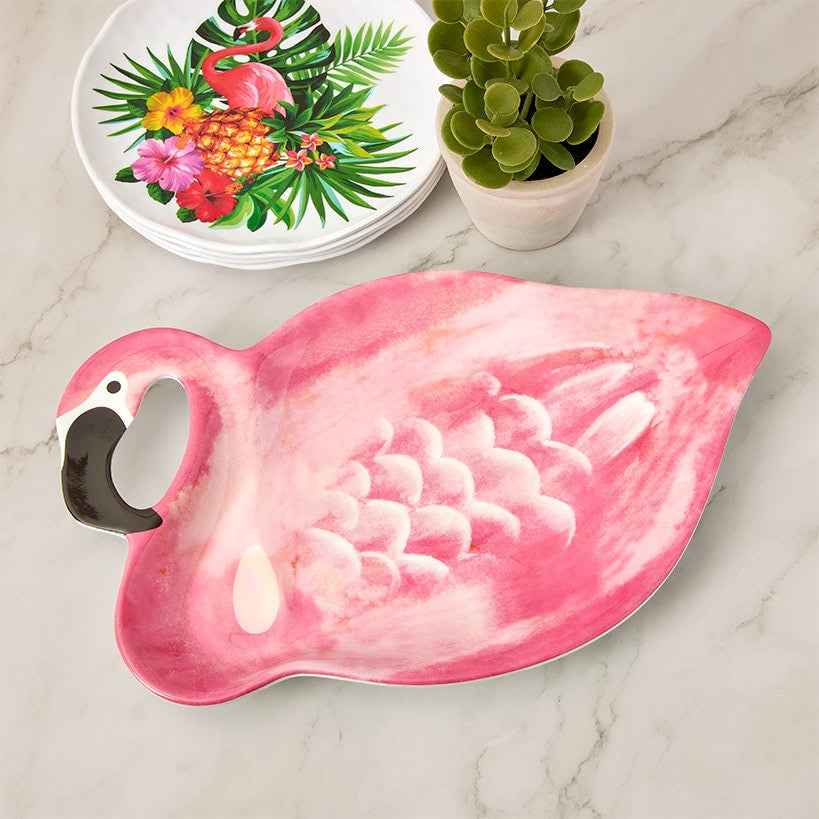 Flamingo in Paradise Tableware - 12\" Serving Platter