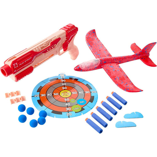 Airplane Launcher And Foam Ball Dart Blaster Gun Kids Fun Shooting Set