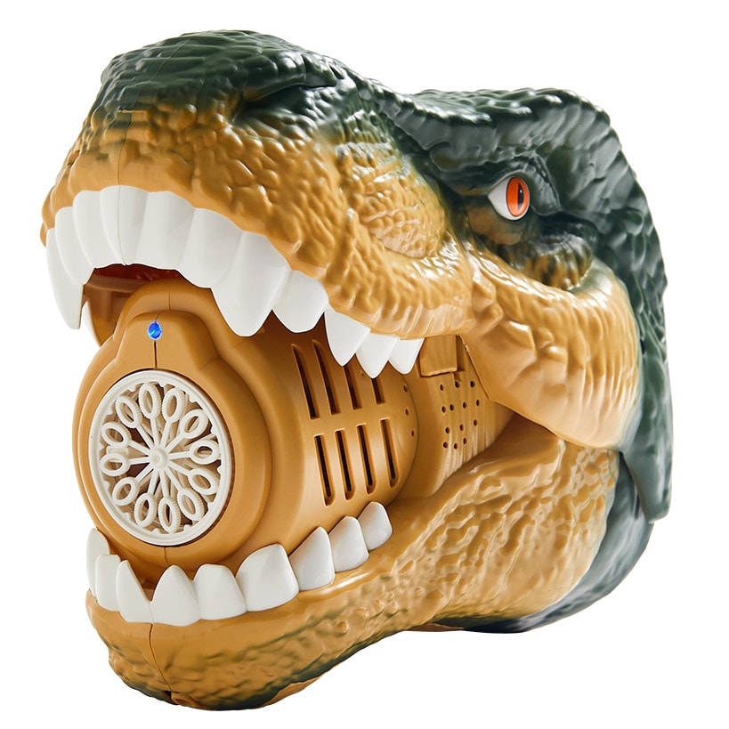 Dinosaur Bubble Machine - LED Light Realistic Roaring and Bubble Solution