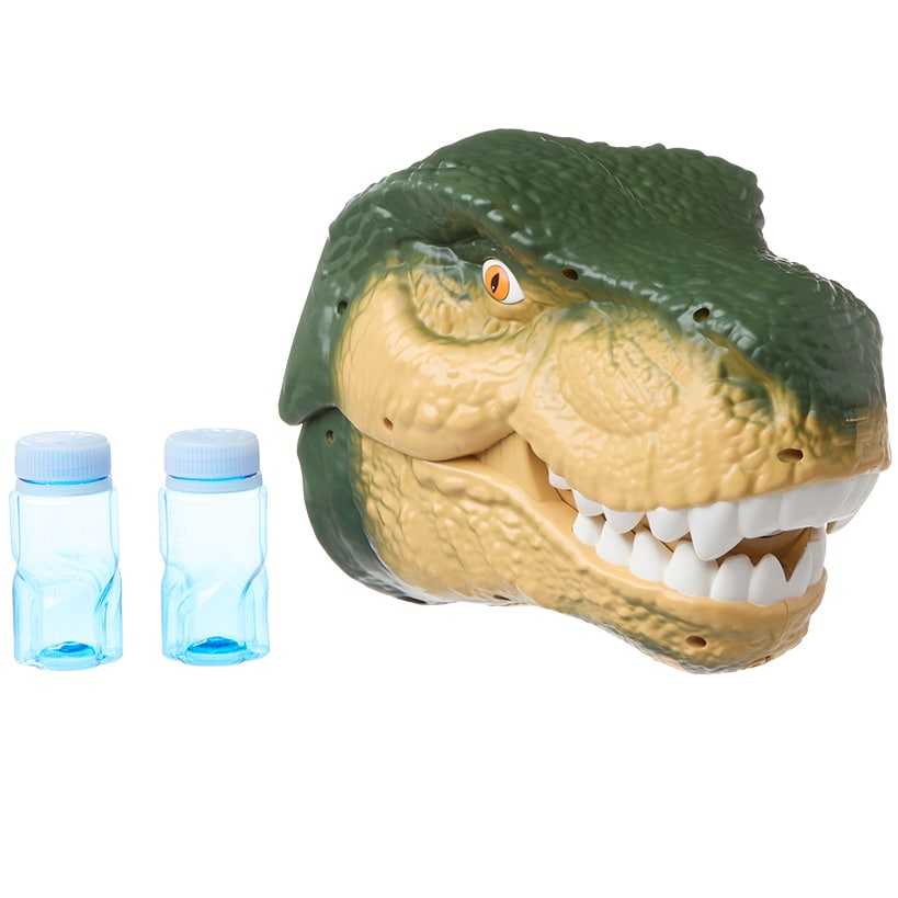 Dinosaur Bubble Machine - LED Light Realistic Roaring and Bubble Solution