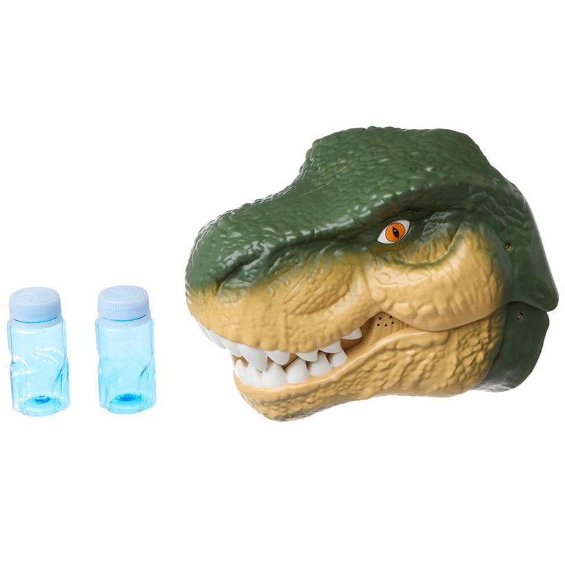 Dinosaur Bubble Machine - LED Light Realistic Roaring and Bubble Solution