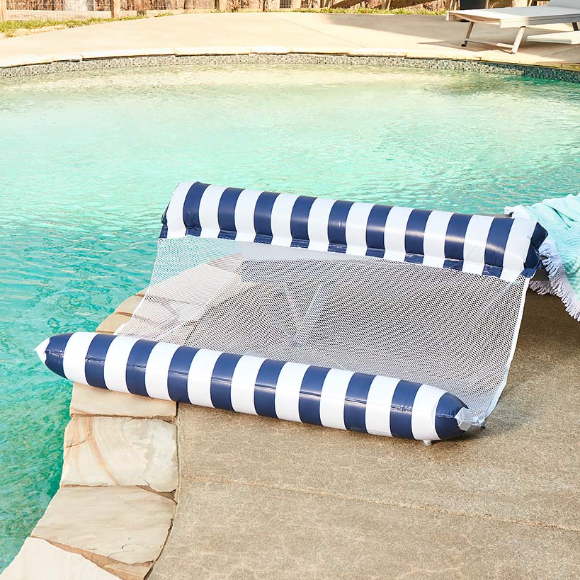 Double Pool Lounger-Spacious Comfortable with Head and Leg Support