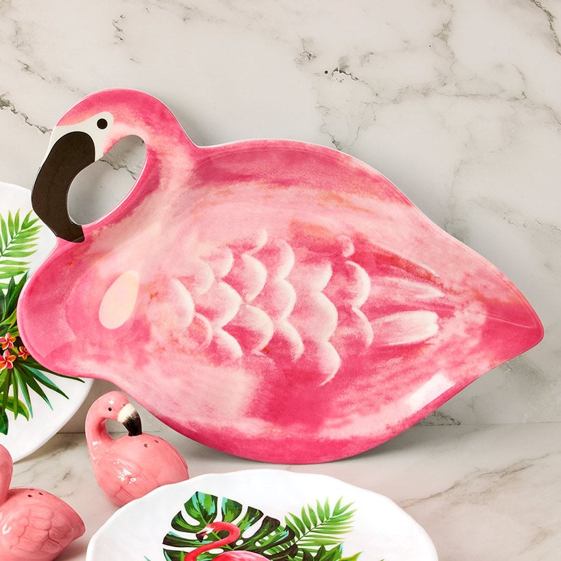 Flamingo in Paradise Tableware - 12\" Serving Platter