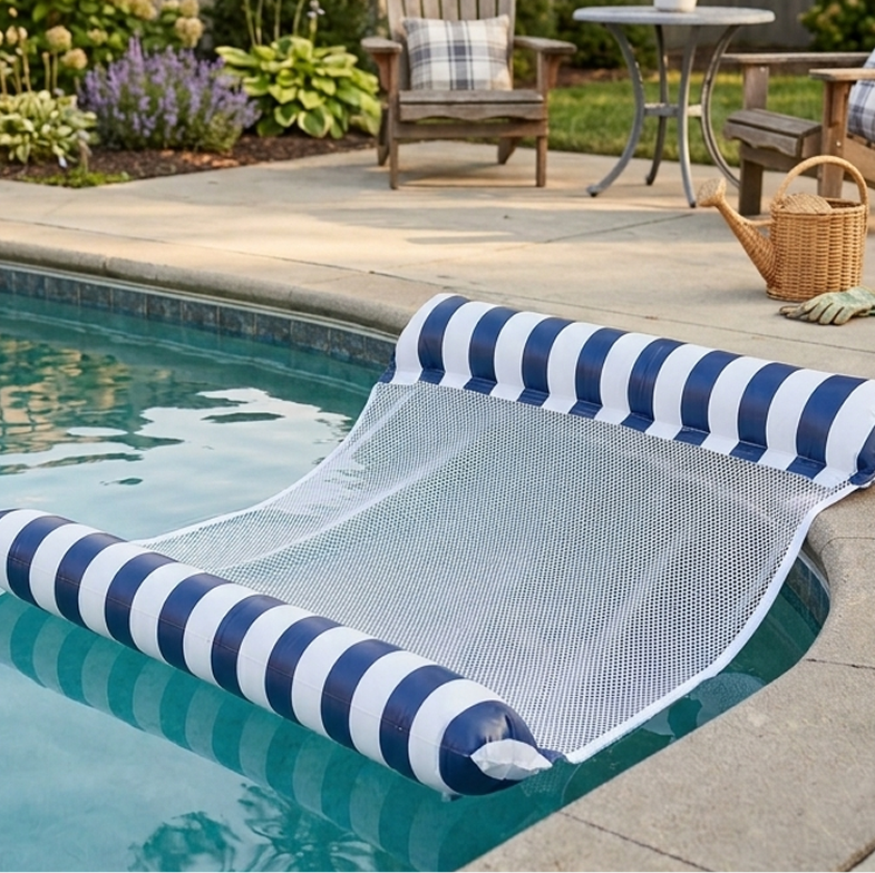 Double Pool Lounger-Spacious Comfortable with Head and Leg Support